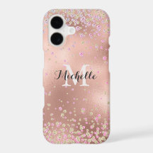 Elegante Rosa Falso Dourado Folha Personalizado