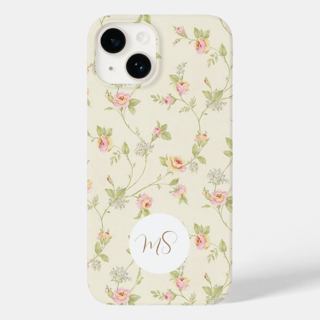 Elegante Rosa Floral Apple Capa de telefone Samsun (Verso)