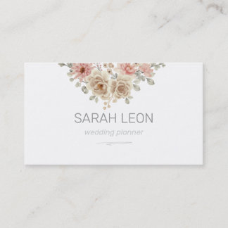 Elegante Rosa Floral Cartão de visita