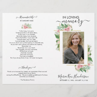 Elegante Rosa Foto do Funeral