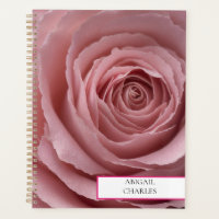 Elegante rosa, Planejador Espiral Preto