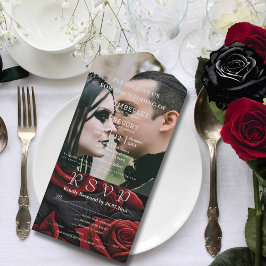 Elegante Rosa vermelha Gótica Escuro Elegante na F