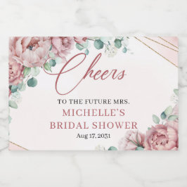 Elegante rosas florais eucalipto - estrutura doura