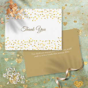 Elegante Roteiro Agradecimento Ouro Amor Corações