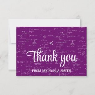 Elegante Roteiro Roxo Agradecimento de Matemática