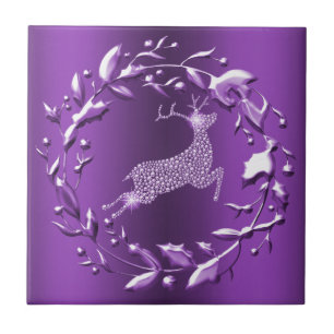 Elegante Roxo Reindeer Natal