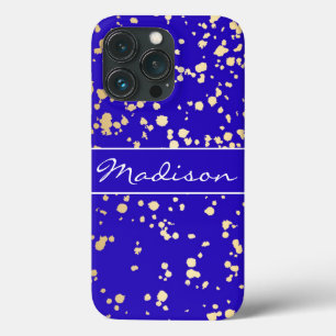 Elegante Royal Blue Glitter iPhone 13 Pro Caso