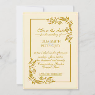 Elegante Royal salvar o convite de data