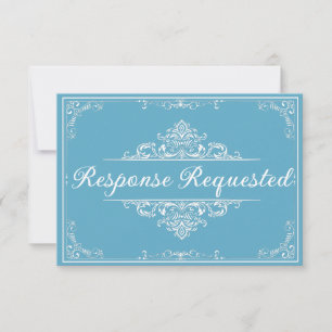 Elegante RSVP - Borboleta Azul Claro Quinceañera