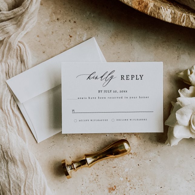 Elegante RSVP - Cartão de Austin  (Criador carregado)