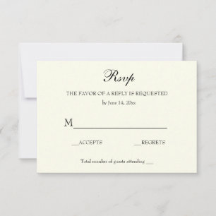 Elegante RSVP Clássico