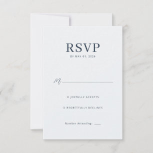 Elegante RSVP de Caligrafia Preta