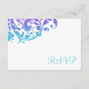 Elegante RSVP de Farinha Roxo
