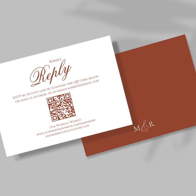 Elegante RSVP de Script de Caligrafia Burgundy (Elegant burgundy wine calligraphy script RSVP card. )