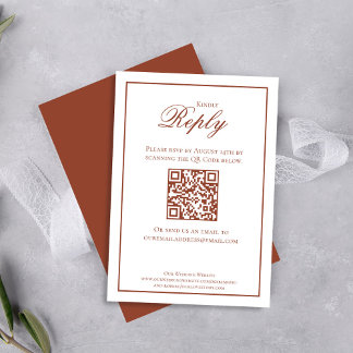 Elegante RSVP de Script de Caligrafia Burgundy