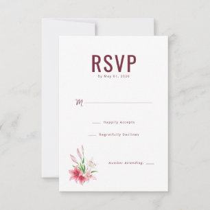 Elegante RSVP Floral Marrom