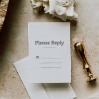 Elegante RSVP Minimal Formal