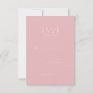 Elegante RSVP Minimalista Rosa