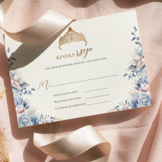 Elegante rsvp quinceañera