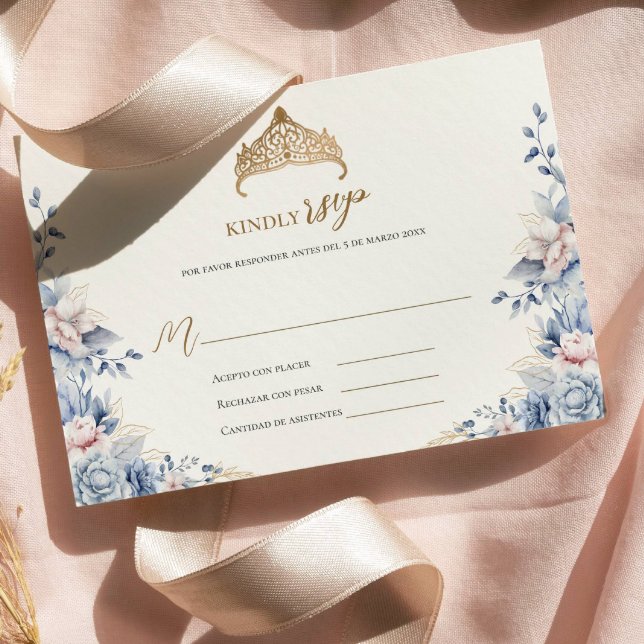 Elegante rsvp quinceañera (Criador carregado)