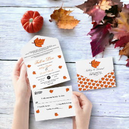 Elegante Rustic Autumn Deixa Casamento outono Chic