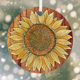Elegante Rustic Boho Art Farmhouse Amarelo Sunflow