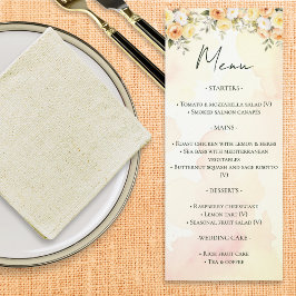 Elegante Rustic Floral Watercolor Menu