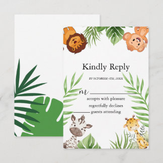 Elegante safari na selva rsvp