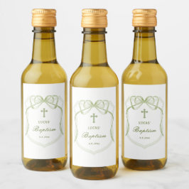 Elegante Sage Green Arco Crest Baptism