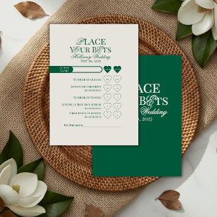 Elegante Sage Green Editable Weding Prop Bet Card