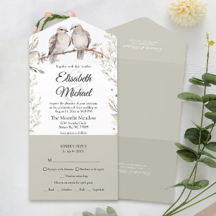 Elegante Sage Green Meal Entree RSVP