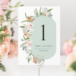 Elegante Sage, Terthy Blooms Table Number