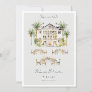 Elegante Salve O Anúncio De Casamento De Data