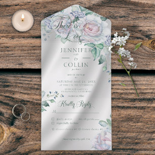 Elegante Satin Branco e Janto Floral Pastel