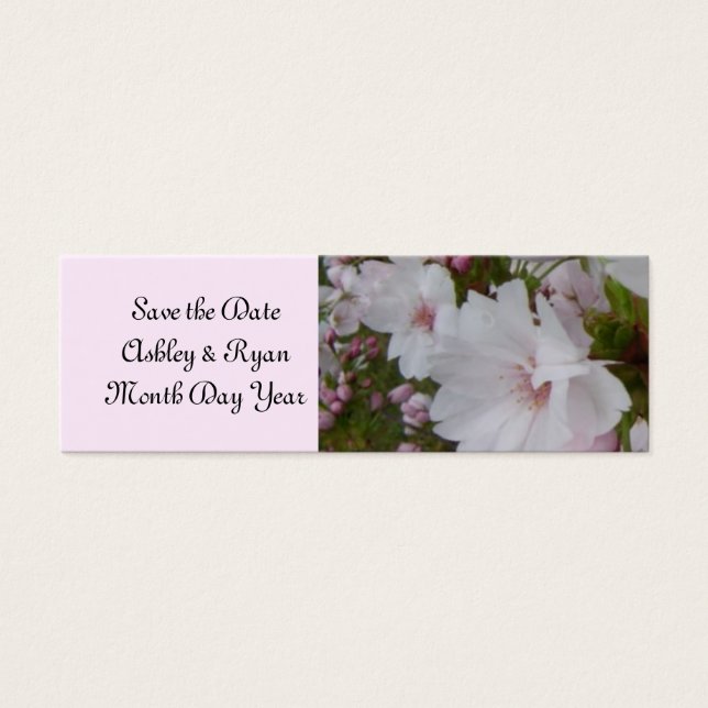 Elegante Save the Date Flor de Cerejeira (Frente)