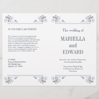 Elegante Sconce Wedding Program