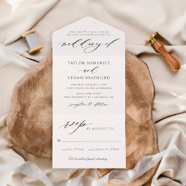 Elegante Script de Caligrafia Branca para Casament