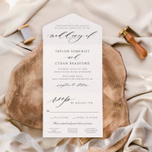 Elegante Script de Caligrafia Branca para Casament