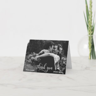 Elegante Script OBRIGADO SEU cartão de nota de cas