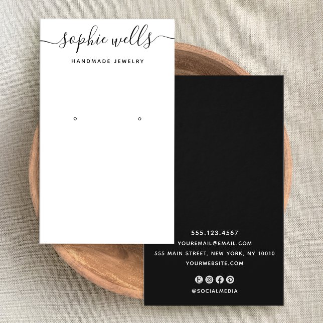 Elegante Script Preto, Preto, Mostrador de Gravaçã (Criador carregado)