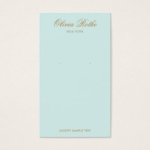 Elegante Script Turquoise Blue Earration