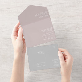 Elegante Selante e Envio Rosa Prata Minimalista Mo