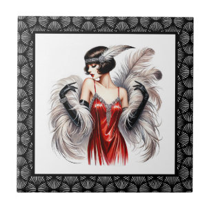 Elegante senhora Art Déco