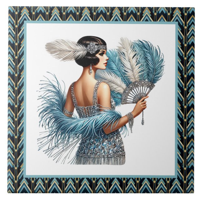 Elegante senhora Art Déco (Frente)