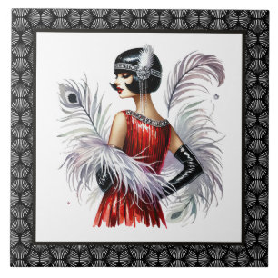 Elegante senhora Art Déco