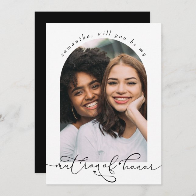 Elegante Será Minha Matriz de Honra Foto (Frente/Verso)