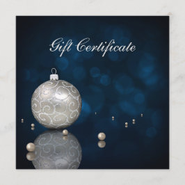 Elegante Silver Glitter Ornament - Certificado Gif