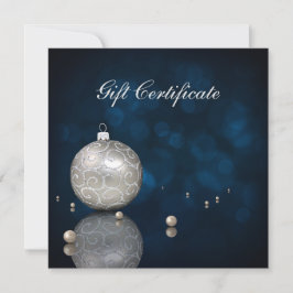 Elegante Silver Glitter Ornament - Certificado Gif