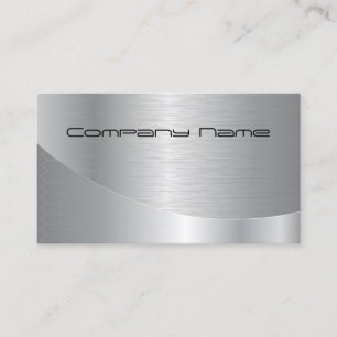 Elegante Silver Modern Corporate Cartão de visita