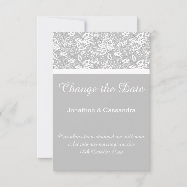 ELEGANTE SILVER WHITE LACE MUDA A DATA (Frente)